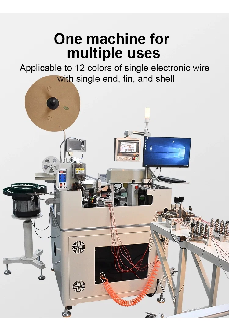 useat johdot läpäisevät muovisen tulpan, kuori, johtojen poistoasento, liittimen puristuskone, Katso muovikuoren kiinnityskone