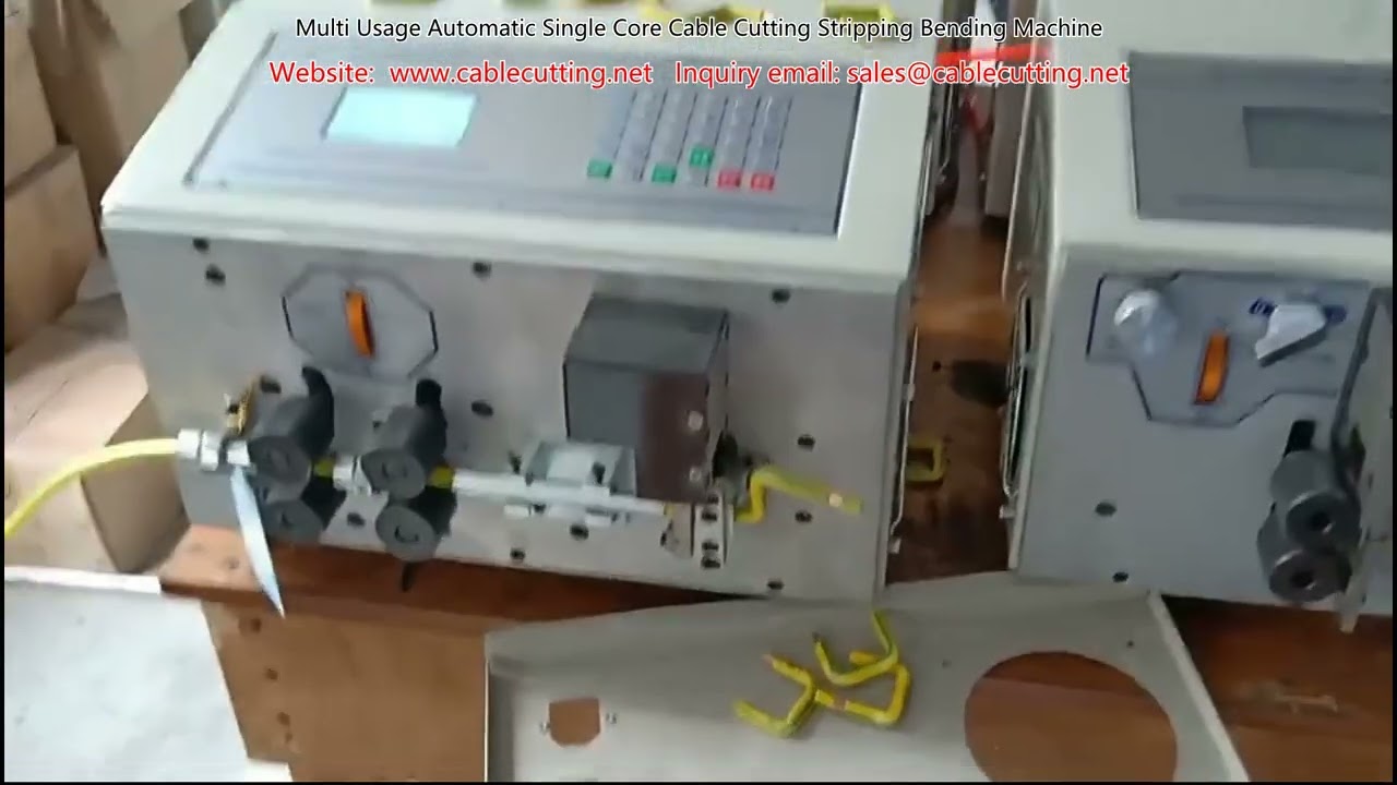 Multi Usage Automatic Single Core Cable Cutting Stripping Bending Machine