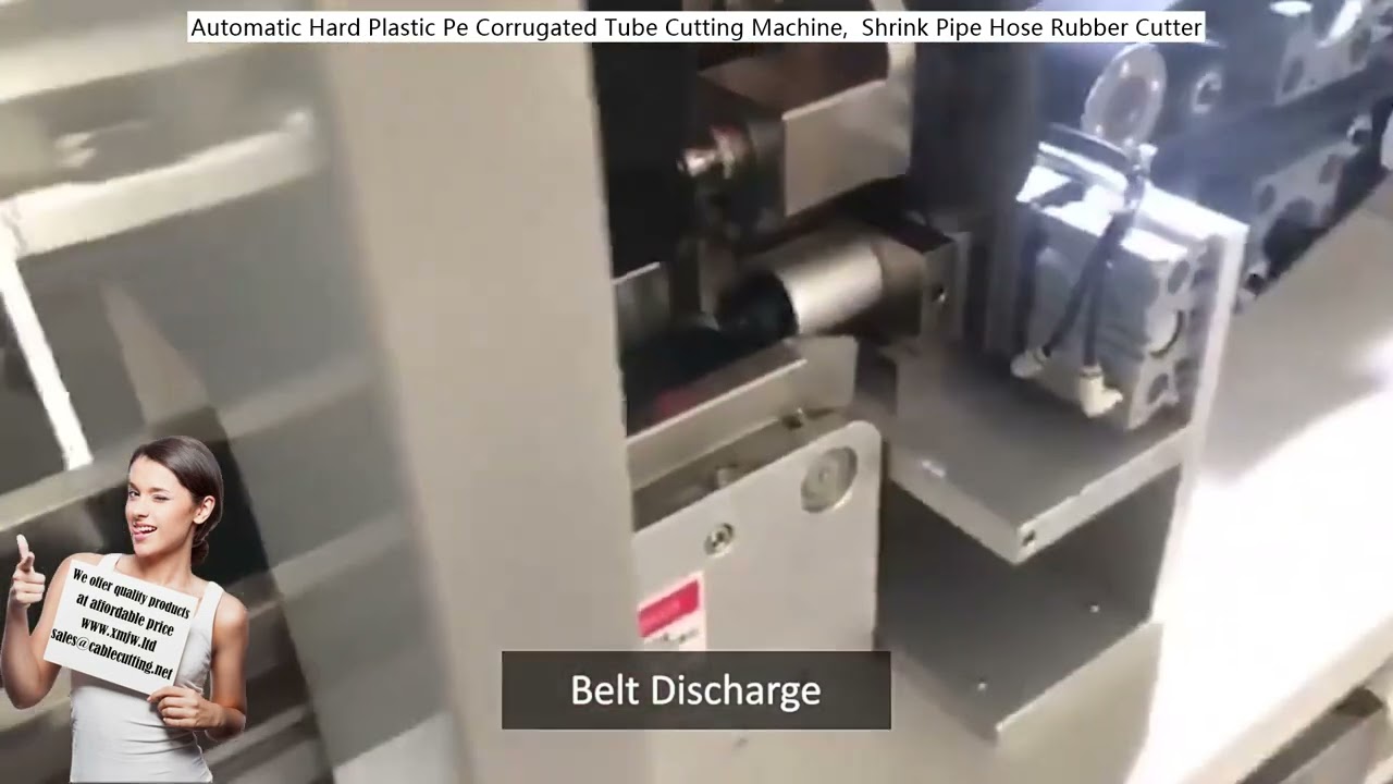 Automatic Hard Plastic PE Corrugated Tube Cutting Machine | Shrink Pipe Hose Rubber Cutter