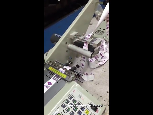 Automatic Ribbon and Label Cutting Machine for Industrial Packaging