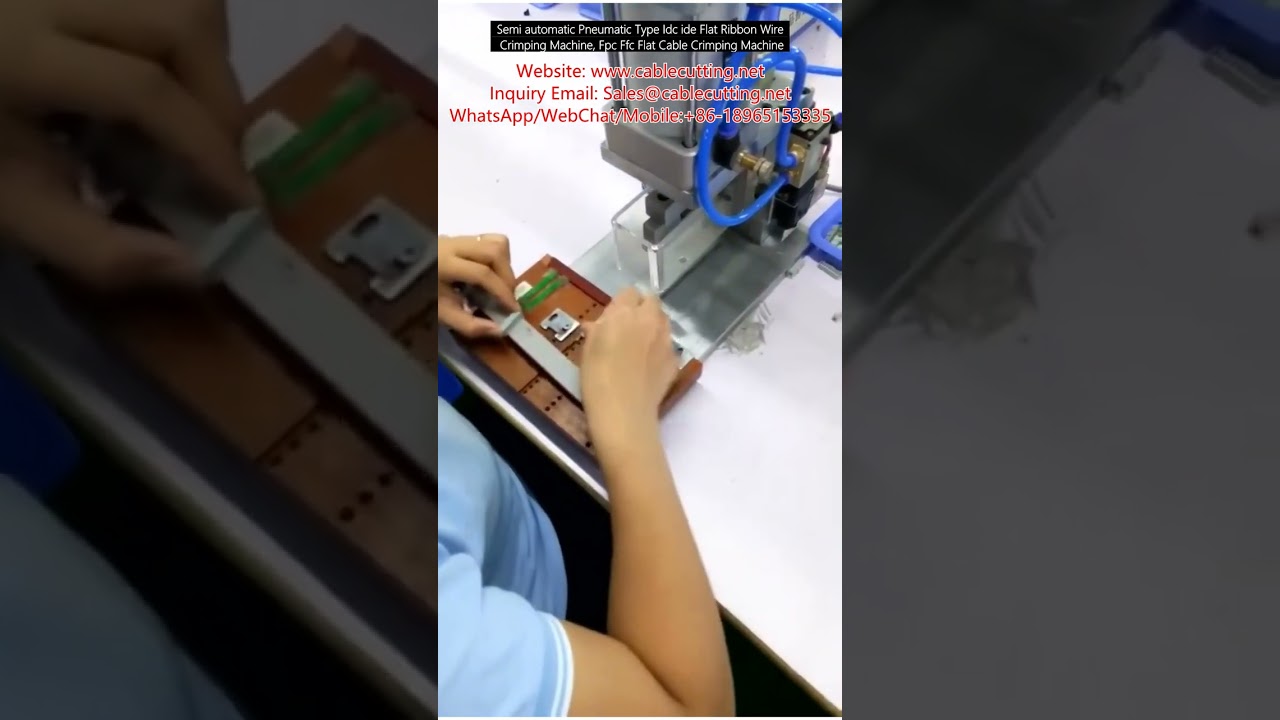 Semi-Automatic Pneumatic IDC IDE Flat Ribbon Wire Crimping Machine for FPC FFC Flat Cable