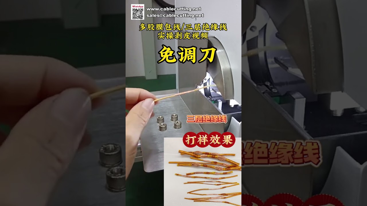 Multi Strand Membrane and Three Layer Insulated Wire Stripper for EV Motors