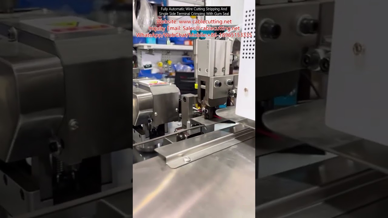 Fully Automatic Wire Cutting, Stripping and Single-Side Terminal Crimping with Gum Seal Machine